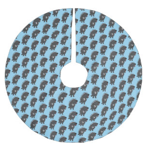 Jupon De Sapin En Polyester Brossé Cute drôle porc-épic avec dessin animé de banjo