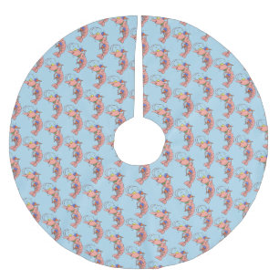 Jupon De Sapin En Polyester Brossé Cute happy shrimp, dessin animé de crevettes