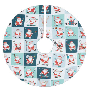 Jupon De Sapin En Polyester Brossé Décor À Thème De Noël