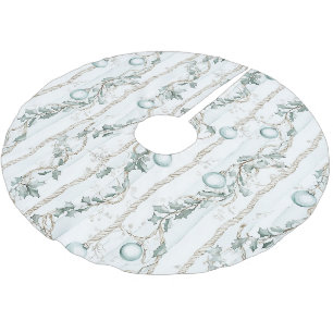 Jupon De Sapin En Polyester Brossé Décorations de Noël Côte Menthe