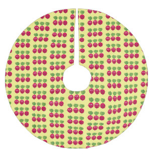 Jupon De Sapin En Polyester Brossé Des radis mignons chantant des légumes de dessin a