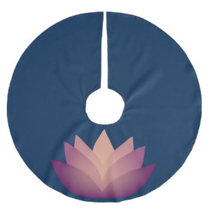 Jupon De Sapin En Polyester Brossé Design de fleurs Mauve Lotus