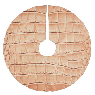 Jupon De Sapin En Polyester Brossé Design en cuir de reptile orange