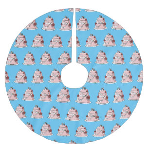 Jupon De Sapin En Polyester Brossé dessin animé de gâteau mariage