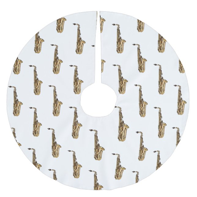 Jupon De Sapin En Polyester Brossé dessin animé saxophone (Devant)