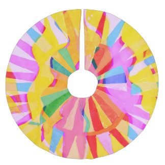 Jupon De Sapin En Polyester Brossé dessin créatif Abstrait, arrière - plan coloré.