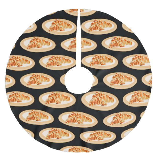 Jupon De Sapin En Polyester Brossé Dessin du Croissant (Devant)