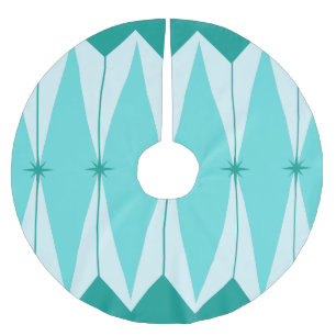 Jupon De Sapin En Polyester Brossé Diamants géométriques et chemises d'arbre de dé