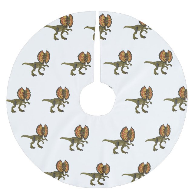 Jupon De Sapin En Polyester Brossé Dilophosaurus dessin animé (Devant)