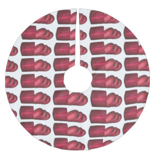 Jupon De Sapin En Polyester Brossé Dîner de Noël à la sauce aux canneberges