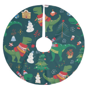 Jupon De Sapin En Polyester Brossé Dinosaur T-Rex : Nouvel An de Noël.