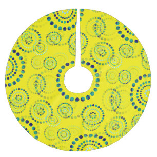 Jupon De Sapin En Polyester Brossé Dots Circle Power Flowers II + votre backgr. & idé