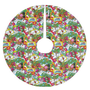 Jupon De Sapin En Polyester Brossé Dr. Seuss Grinch Motif Coloré
