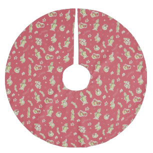 Jupon De Sapin En Polyester Brossé Dr Seuss The Grinch Motif de Noël rouge