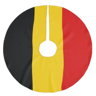 Jupon De Sapin En Polyester Brossé Drapeau de Belgique