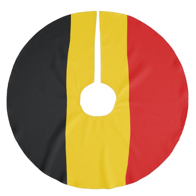 Jupon De Sapin En Polyester Brossé Drapeau de Belgique (Devant)