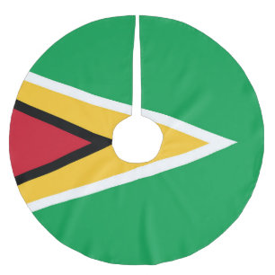 Jupon De Sapin En Polyester Brossé Drapeau de la Guyane