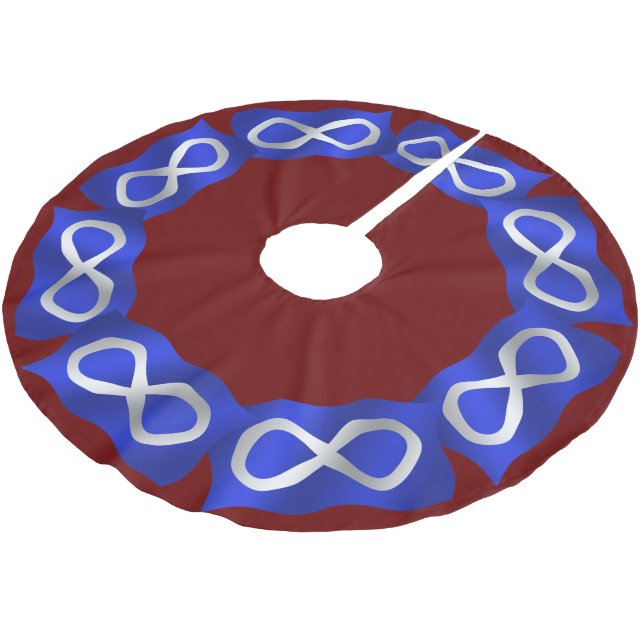 Jupon De Sapin En Polyester Brossé Drapeau des Métis Décor de la Première nation de l (Angle)