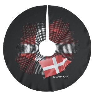 Jupon De Sapin En Polyester Brossé Drapeau du Danemark
