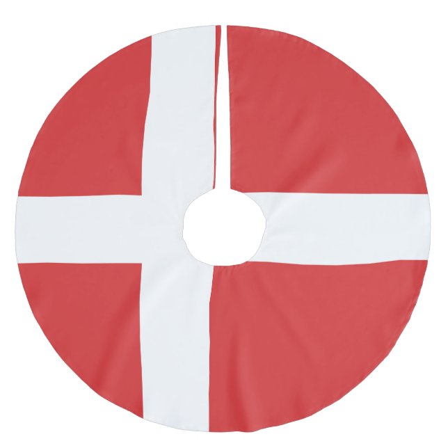 Jupon De Sapin En Polyester Brossé Drapeau du Danemark (Devant)