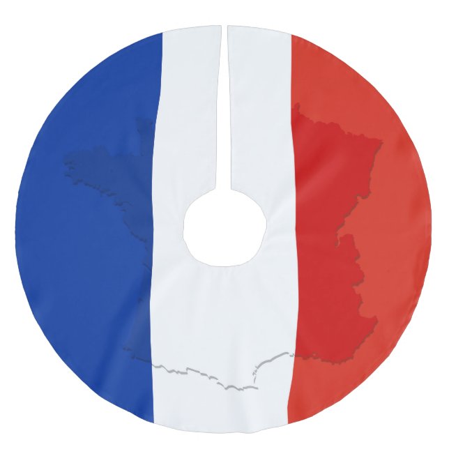 Jupon De Sapin En Polyester Brossé drapeau français (Devant)