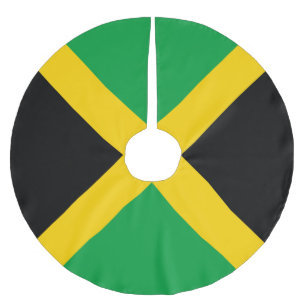 Jupon De Sapin En Polyester Brossé Drapeau Jamaïque