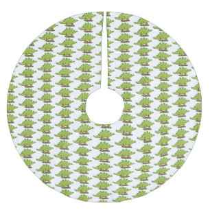 Jupon De Sapin En Polyester Brossé Drôle stegosaurus dinosaure dessin animé