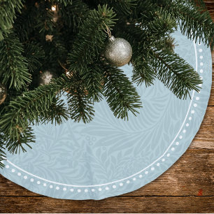 Jupon De Sapin En Polyester Brossé Elégant Bue Floral Pattern Bordure pointillée