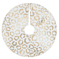 Elegant Gold White Leopard Cheetah Animal Print