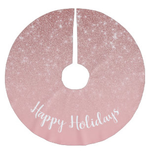 Jupon De Sapin En Polyester Brossé Elégant rose Faux Parties scintillant Texture Joye