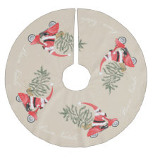 Elfin Santa Claus sur son scooter