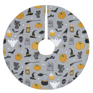 Jupon De Sapin En Polyester Brossé Enfants mignonne sorcière Citrouilles Fantômes et 