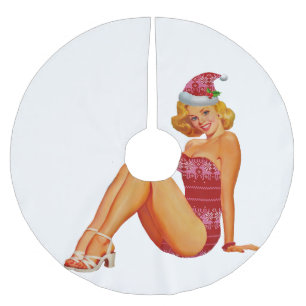 Jupon De Sapin En Polyester Brossé épingle moche de pull de noël