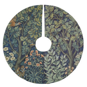 Jupon De Sapin En Polyester Brossé Faisan d'arbre boisé William Morris