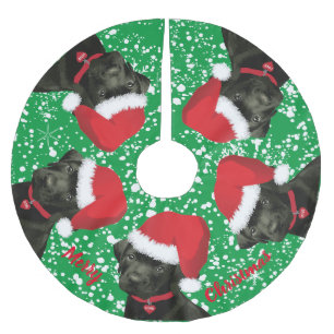 Jupon De Sapin En Polyester Brossé Fête du Chien de Chien de Chien de Santa Hat du La