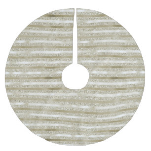 Jupon De Sapin En Polyester Brossé Fille Glitzy Parties scintillant Glam Gold Stripes