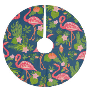 Jupon De Sapin En Polyester Brossé Flamant rose rose : Turquoise rayé Vintage