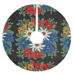 Jupon De Sapin En Polyester Brossé Fleur alpine suisse d'edelweiss
