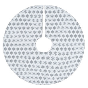 Jupon De Sapin En Polyester Brossé Fleur de neige