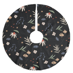 Jupon De Sapin En Polyester Brossé Fleurs d'eau simples 1