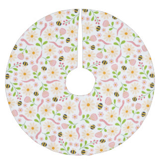 Jupon De Sapin En Polyester Brossé Fleurs et créatures inspirées de la nature