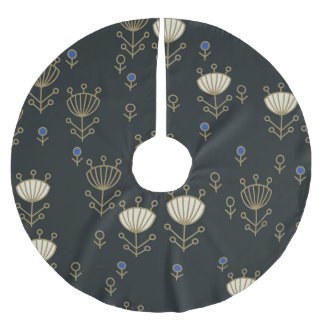 Jupon De Sapin En Polyester Brossé Fleurs ethniques : Conception ornementale Vintage
