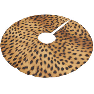 Jupon De Sapin En Polyester Brossé Fourrure d'animal guépard
