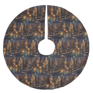 Jupon De Sapin En Polyester Brossé French Bulldog Christmas Festive Voyage