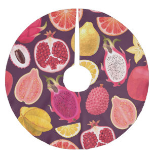 Jupon De Sapin En Polyester Brossé Fruit exotique : coloré sans soudure motif