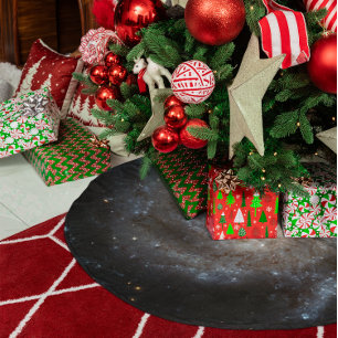 Jupon De Sapin En Polyester Brossé Galaxie spirale Messier 101