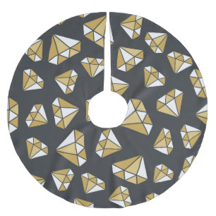 Jupon De Sapin En Polyester Brossé Gemstone Thème Vintage Motif sans couture.