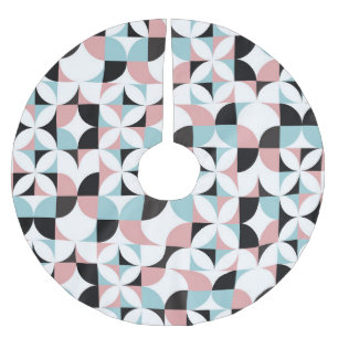 Jupon De Sapin En Polyester Brossé Géométrie minimaliste, illustration de style scand