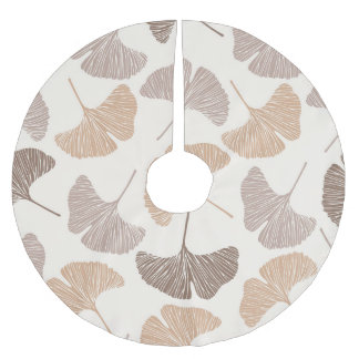 Jupon De Sapin En Polyester Brossé Ginkgo biloba : design transparent sec.