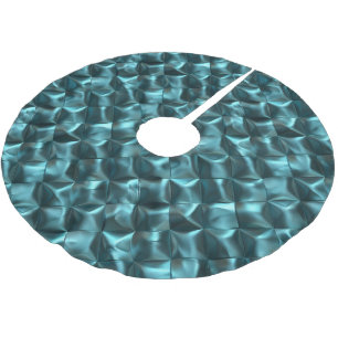 Jupon De Sapin En Polyester Brossé Glam Abstrait bleu turquoise
